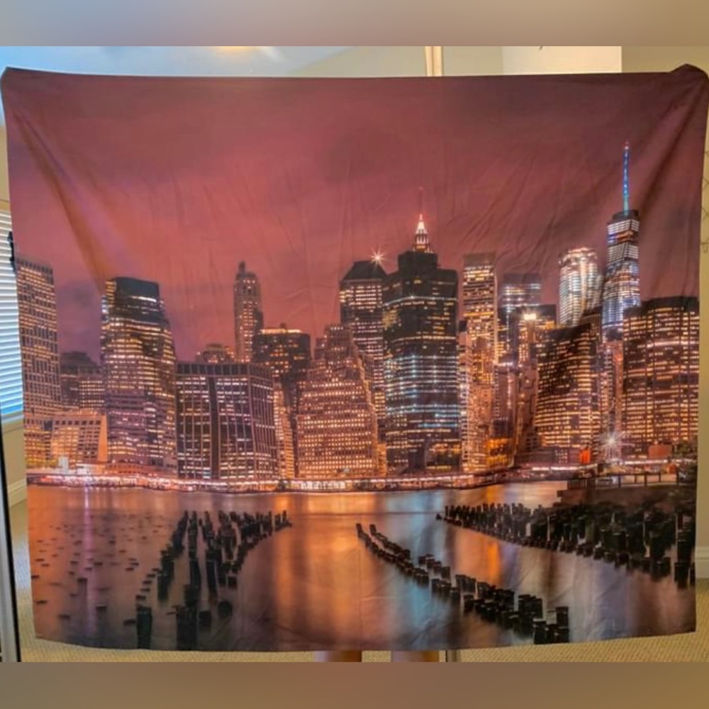 New York City skyline tapestry
